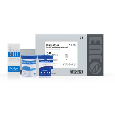 Afbeelding van Encode Multidrugstest 1 Test in verpakking Urine Drugstest op 6 soorten drugs Cocaine Ketamine Amphetaminen Exstasy Cannabis Methadone