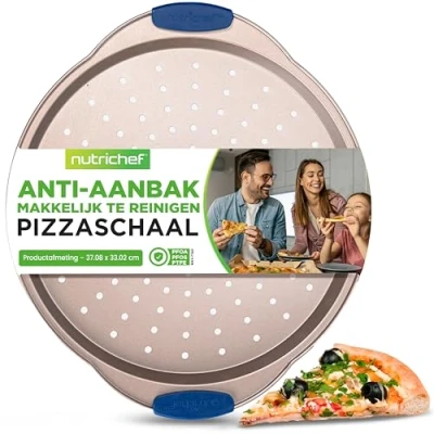 Afbeelding van NutriChef Grillpers Zware Gietijzeren Vleespers Houten Handvat Versnelt de Kooktijd voor Steak, Burger, Vlees, Bacon, Quesadilla&#039;s en Meer