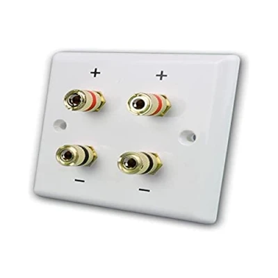 Afbeelding van Dynavox Double Loudspeaker Wallplate White