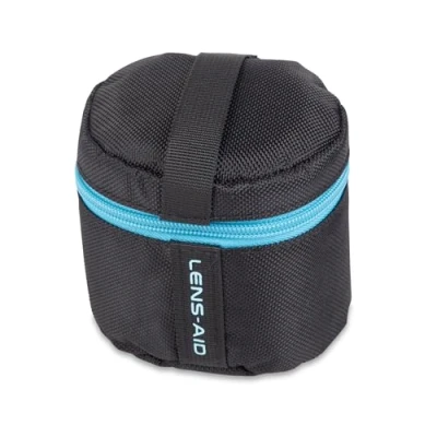 Afbeelding van LENS AID Lenszak dik gevoerd: lenshoes met ritssluiting en riemgesp, zwart, XXS (8 x 9 cm)