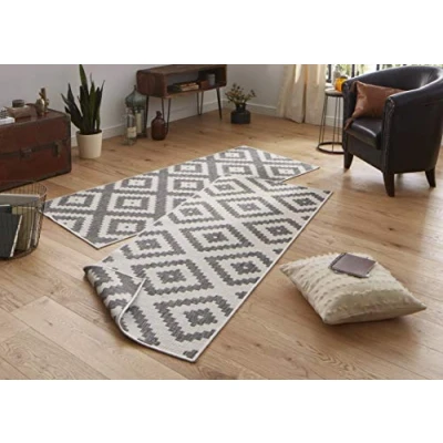 Afbeelding van Loper Malta 80x250cm Grijs Modern Vloerkleed 123vloerkleed.nl is de online webshop voor vloerkleden en woonaccessoires.