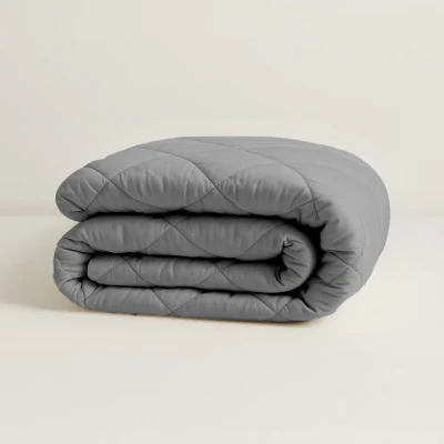 Afbeelding van Y NOT SleepEasy Mat Satijn Grey Het dekbed zonder overtrek 1 Persoons 140x200