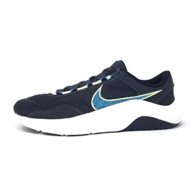 Afbeelding van Nike Legend Essential 3, herensneakers, Anthracite Blue Lightning White Black, 42 EU