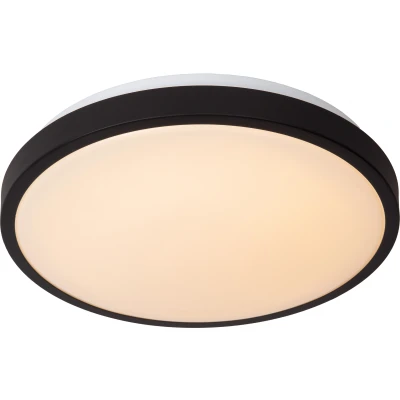 Afbeelding van Lucide Dasher Plafonnière Badkamer Ø 34,8 Cm Led 1x18w 2700k Ip44 Zwart