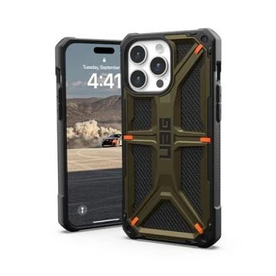 Afbeelding van UAG Monarch iPhone 15 Pro Max Hoesje kevlar groen
