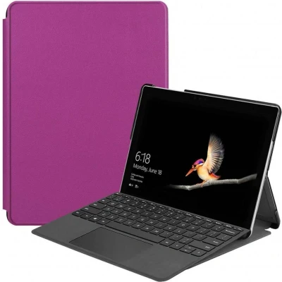 Afbeelding van Case2go Tablet Hoes geschikt voor Microsoft Surface Go Tri Fold Book Case Paars