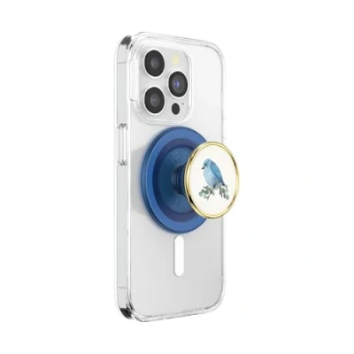 Afbeelding van PopSockets: PopGrip Round voor MagSafe Adapterring inbegrepen Uitbreidende telefoonstandaard en grip met verwisselbare bovenkant smartphones hoesjes Blue Bird