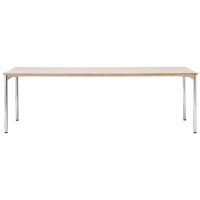 Afbeelding van Audo Copenhagen Co Eettafel 240x100 Chroom/crème