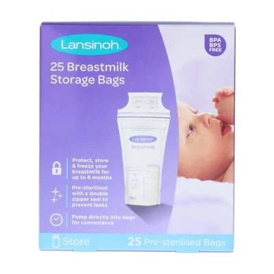 Afbeelding van Lansinoh Moedermelk Opberzakjes 25 Pack
