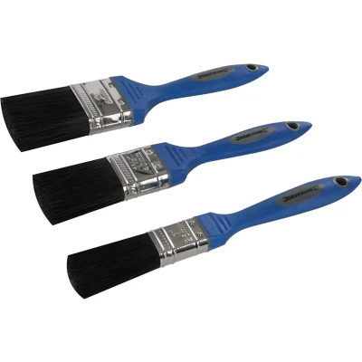 Afbeelding van Silverline Softgrip Synthetische Verfkwasten Set 3 Delig