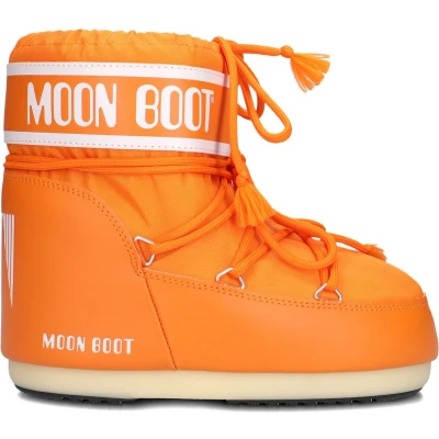 Afbeelding van Moon Boot ICON LOW Unisex Veterboots, Maat: 36 38, Orange Imitatieleer/ textiel