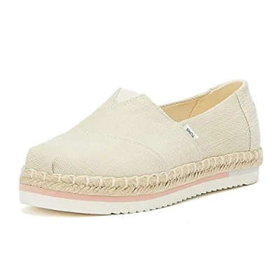 Afbeelding van TOMS Dames Platform Alpargata Loafers Ecru maat 40