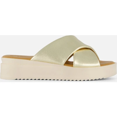 Afbeelding van Tamaris Muiltjes met hak, Dames, Maat: 40, Light gold metallic Leer
