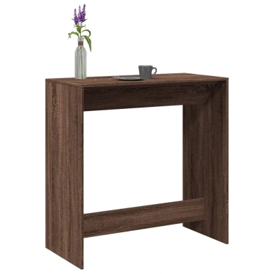 Afbeelding van Bartafel 102x50x103,5 cm bewerkt hout bruin eikenkleur