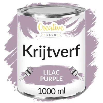 Afbeelding van Creative Deco 1000 ml Heideviolet Krijt Verf Mat en Wasbaar Perfect voor Renovatie, Decoratie Decoupage van Meubels Egen Gradient Effect Mogelijk