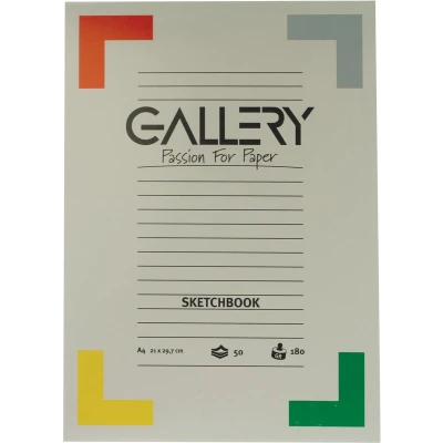 Afbeelding van Gallery Schetsblok, Ft 21 X 29,7 Cm (a4), 180 G/m², Blok Van 50 Vel Schetsblok