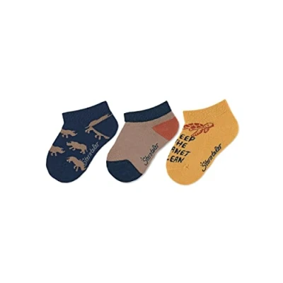 Afbeelding van Sterntaler Sneaker sokken 3 pack Planet marine