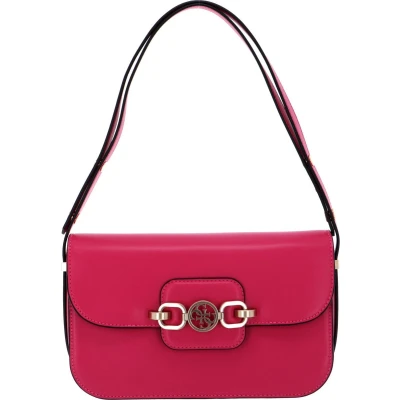 Afbeelding van GUESS Schoudertas Hensely Convertible Shoulder Bag Fuchsia Roze