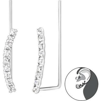 Afbeelding van Montebello Oorbellen Birgid 925 Zilver E Coating Pin 2x16mm