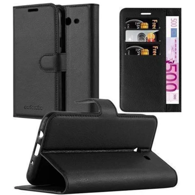 Afbeelding van Cadorabo Hoesje geschikt voor Samsung Galaxy J5 2017 US Version in PHANTOM ZWART Beschermhoes Cover magnetische