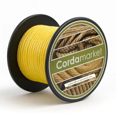 Afbeelding van Cordamarket Driza Dyneema 2 mm, uniseks touw voor volwassenen, geel, mm tot 25 m