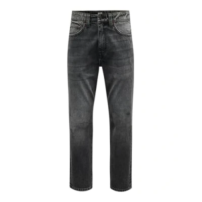 Afbeelding van ONLY &amp; SONS Onsyoke Tapered Box Tai DNM Cbo Noos, Washed Black, 28W x 30L