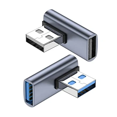 Afbeelding van Chenyang 2 stks USB 3.0 Mannelijke naar Vrouwelijke Extension Adapter 10 Gbps Links Rechts Richting Hoek 90 Graden Laag Profiel