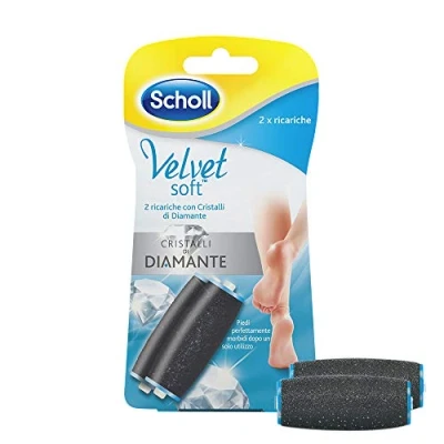 Afbeelding van Scholl velvet soft standaard rolvullingen met diamantkristallen 2 stuks.