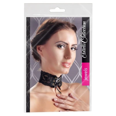Afbeelding van Zwarte choker van kant