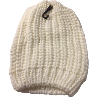 Afbeelding van Kwalitatieve Gevlochten Dames Muts / Beanie One Size Wit