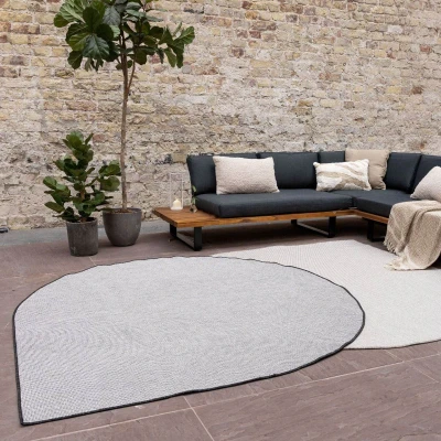 Afbeelding van Buitenkleed Mono Zwart/wit dubbelzijdig EVA Interior Druppel 200cm (L)