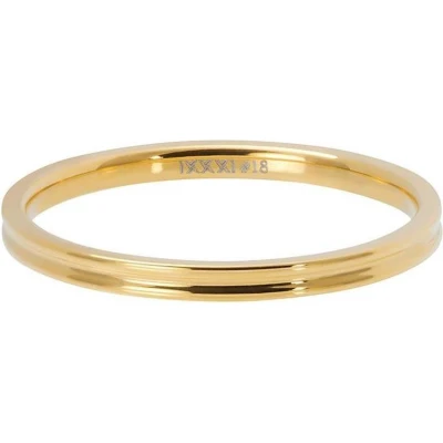 Afbeelding van Small ribbed iXXXi Vulring 2 mm 18 / Gold
