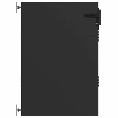Afbeelding van vidaXL Tuinpoort met slot Zwart 105 x 150 cm Poedercoated staal
