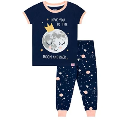 Afbeelding van Harry Bear Meisjes Moon Pyjama Snuggle Fit, Blauw, 8 9 jaar