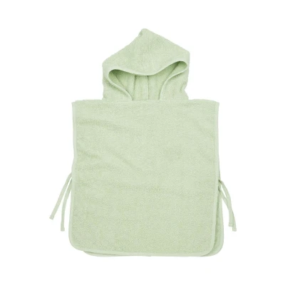 Afbeelding van Meyco basic badstof badponcho 1 3 jaar soft green
