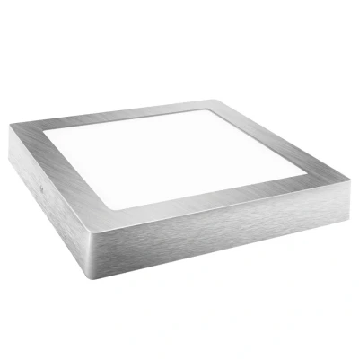 Afbeelding van LED plafondlamp opbouw vierkant Neutraal wit zilver 18W