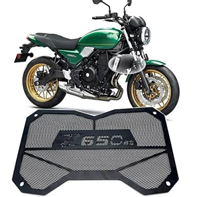 Afbeelding van Radiatorroosterbescherming, beschermhoesje, compatibel met Kawasaki Z650RS 2021 2022, motornetbescherming, zwart