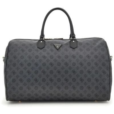 Afbeelding van GUESS Reistas Schoudertas met laptopvak Wilder Weekender Duffel Bag Black Logo Donkergrijs