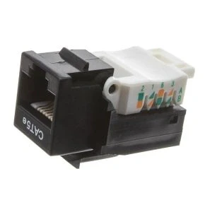Afbeelding van ACT TD5010 Keystone Jack CAT5E Unshielded Toolless Zwart