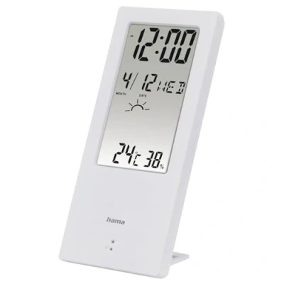 Afbeelding van Hama Thermometer/Hygrometer Th 140 Met Weerindicatie Wit