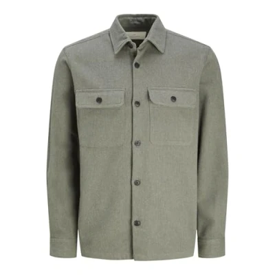 Afbeelding van Jack &amp; Jones Overhemd Jprraymond Melange Solid Ls Overshi 12263645 Cypress/comfort Mannen Maat XXL