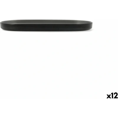Afbeelding van Snackdienblad Bidasoa Gio Grijs Plastic 23 x 10 cm 12 Stuks