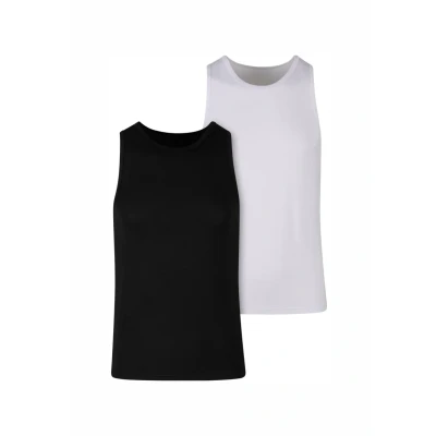 Afbeelding van Urban Classics Basic TANK 2PACK Hemd, Heren, Maat: XXL, Black white