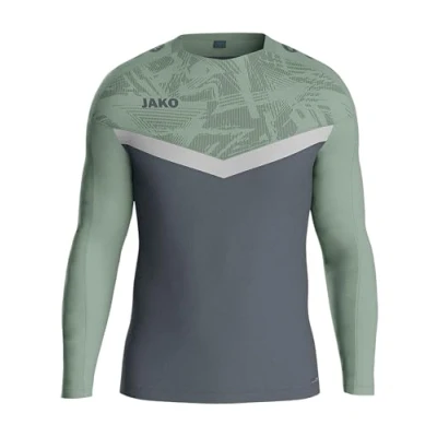 Afbeelding van JAKO Sweater Iconic rood/wijnrood L anthra light/mintgroen/zachtgrijs / 128