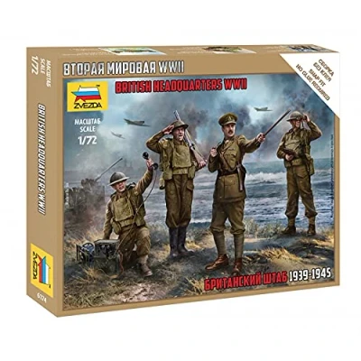 Afbeelding van 1:72 Zvezda 6174 British headquarters WWII Figures Plastic Modelbouwpakket