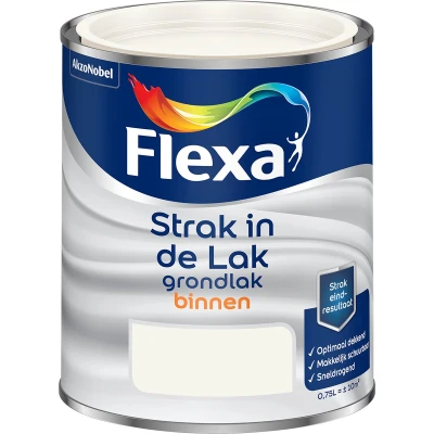 Afbeelding van flexa strak in de lak grondlak binnen grijs 0.75 ltr