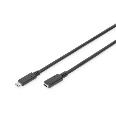 Afbeelding van Digitus USB kabel 2.0 C bus, stekker 1.50 m Zwart Flexibel, Folie afscherming, Afscherming gevlochten AK 300210 015 S