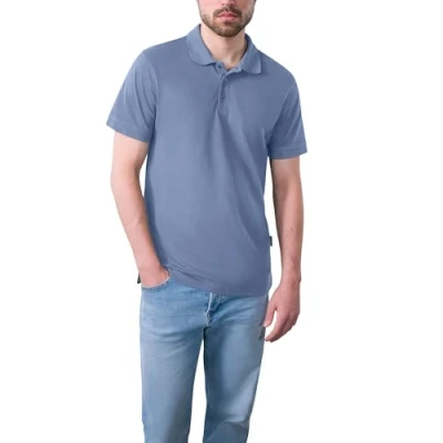 Afbeelding van HRM Heren Heavy Performance Polo I Premium Shirt Basic Poloshirt Wasbaar tot 60 C Hoogwaardige &amp; duurzame herenkleding Workwear, hemelsblauw, S