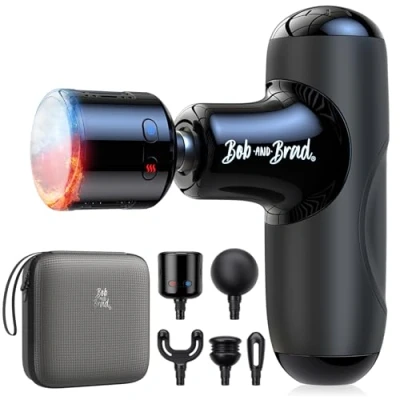 Afbeelding van Mini Massagepistool met Warmte en Koude, Bob and Brad Q2 Pro Zakformaat Diepe Weefselmassagepistool, Ultrasilencieze Draagbare Percussion voor Pijnverlichting Herstel
