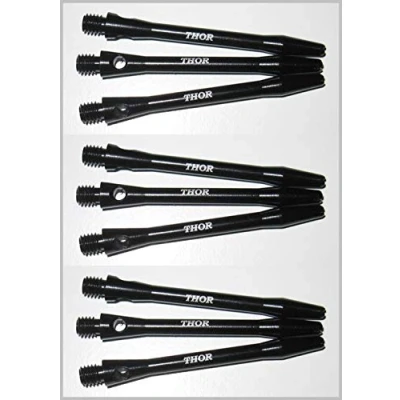 Afbeelding van THOR DARTS ®™ aluminium shafts 47 mm medium dart 3 set = 9 stuks zwart